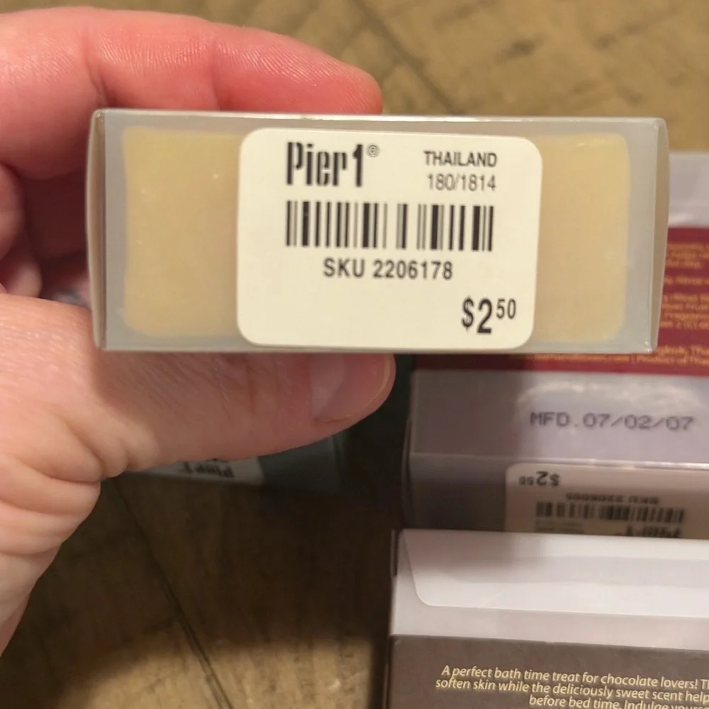 Pier 1 Bath & Bloom Natural Handmade Soap Lot of 4